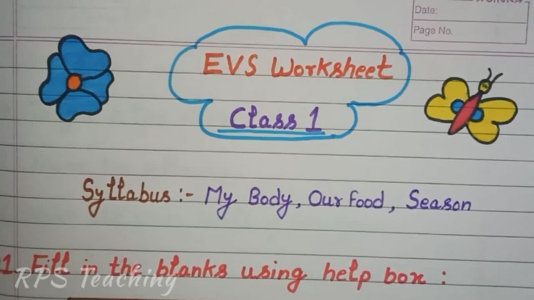 Class 1 EVS _  Class 1 EVS Worksheet _ Class 1 EVS Paper _ EVS Worksheet for Class 1#EVS #worksheet
