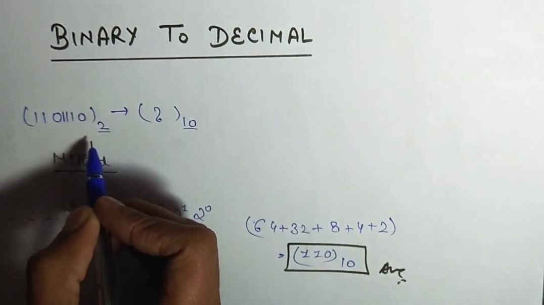 ⁣Binary to Decimal Conversion _ Number System Conversion