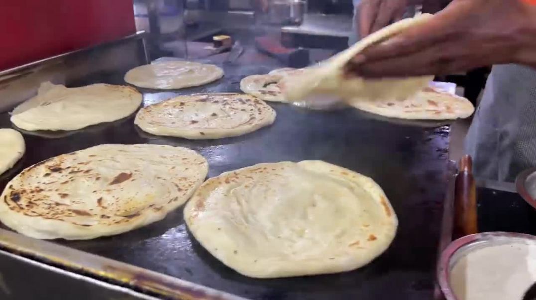 Soft  Flaky Layered Paratha _ Kerala Parotta _ Indian Street Food