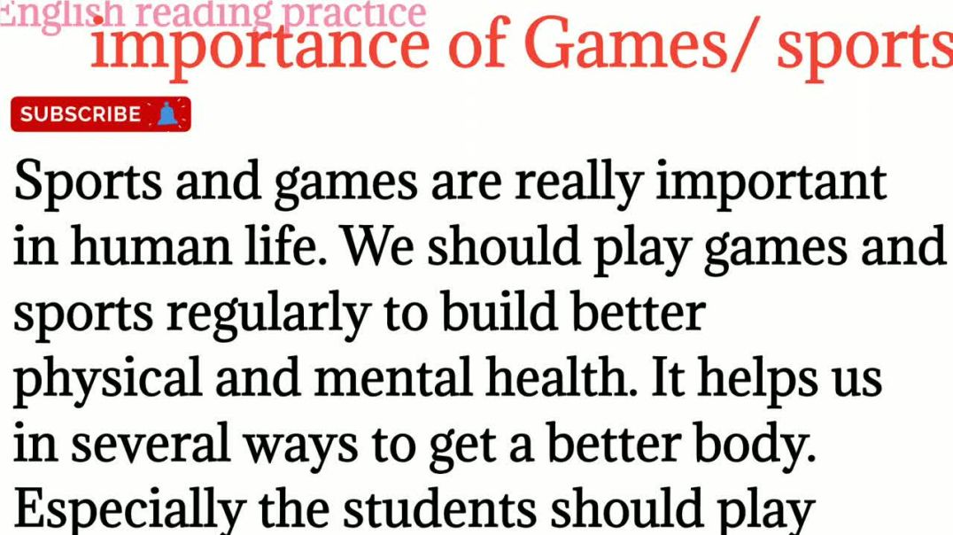193,Englishreadingpractice_essay sports_अँग्रेजी पढ़ना सीखे_learn English @English reading practice