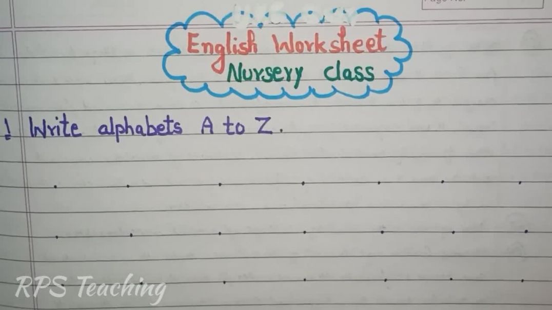 Nursery Class English Worksheet #1 New English Worksheet for Nursery Class Session 2022-23 #nursery