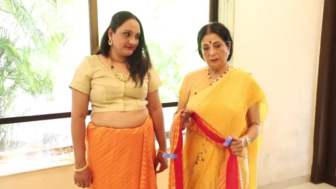 ⁣Style No 82_ Diwali Special _ Kalpana Shah Sari Drapes