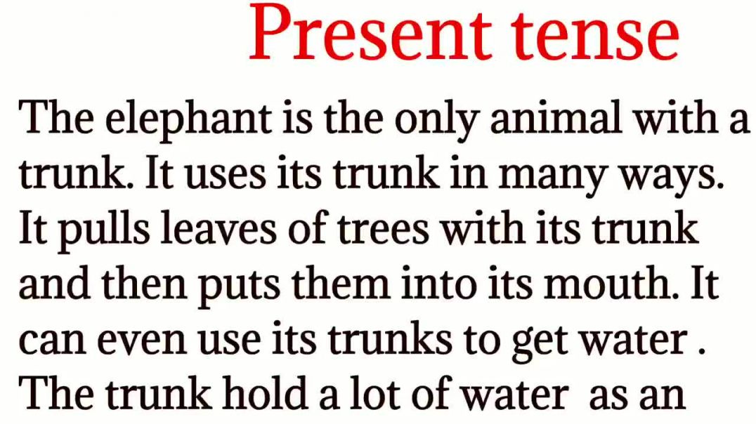 35, Present tense_how-to learn English_short paragraph_ English सीखे_Elephant 🐘