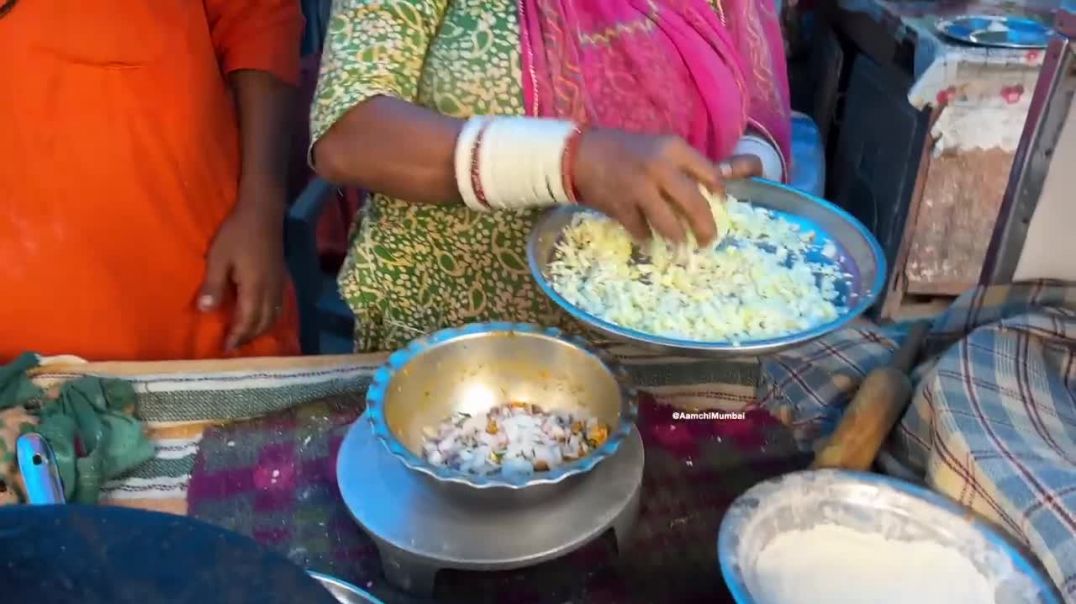 ⁣Rajasthani Amma Serves Biggest Paratha in Ahmedabad _ Indian Street Food
