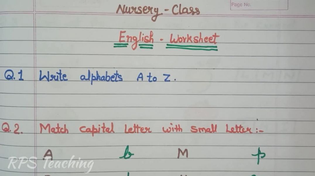 ⁣NURSERY Class English Worksheet Alphabet ABC Worksheet for Nursery Class RPS Teaching #online #study