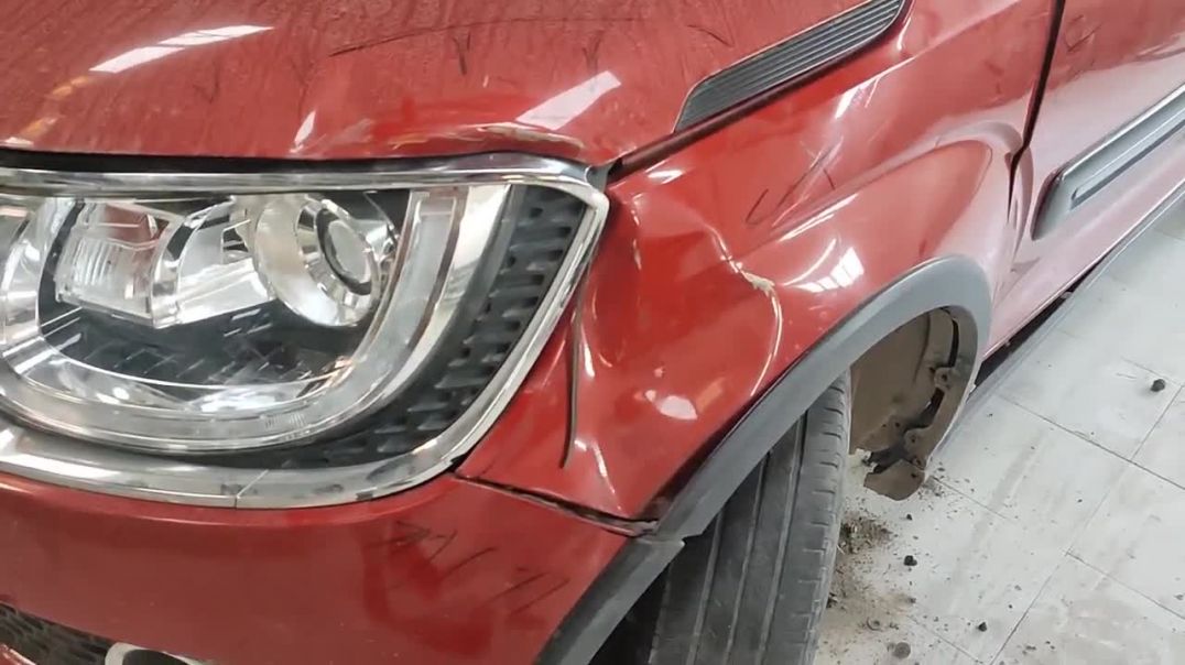 IGNISH FRONT ACCEDENT REPAIRING PROCESS IGNISH REPAIRING PAINTING#AUTOMOBILESERVICE