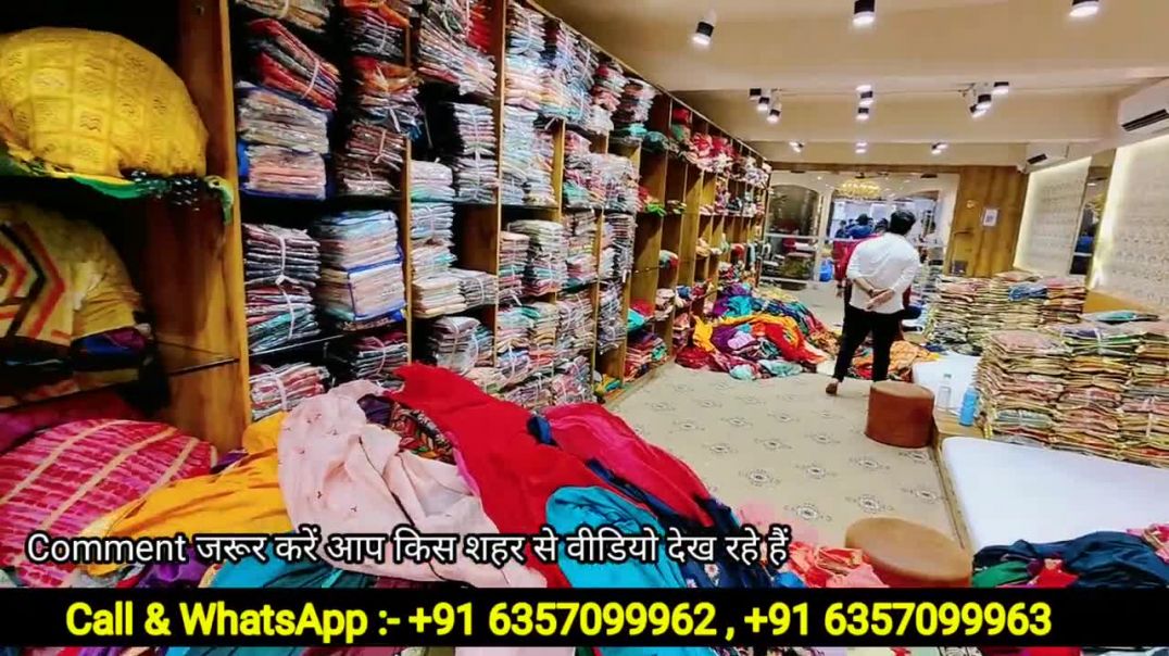 खुशखबरी 100 ₹ में साड़ी _ गोदाम खुला जल्दी करो _ Sarees online shopping Low price _ Surat #Saree