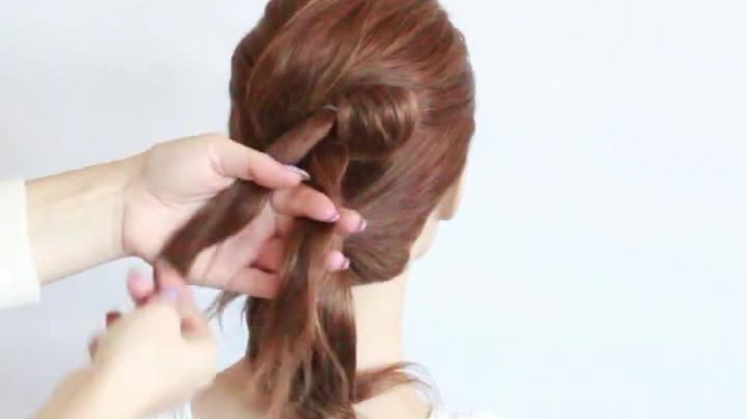 EASY UPDO with ponytails for SHORT HAIR  by Another Braid