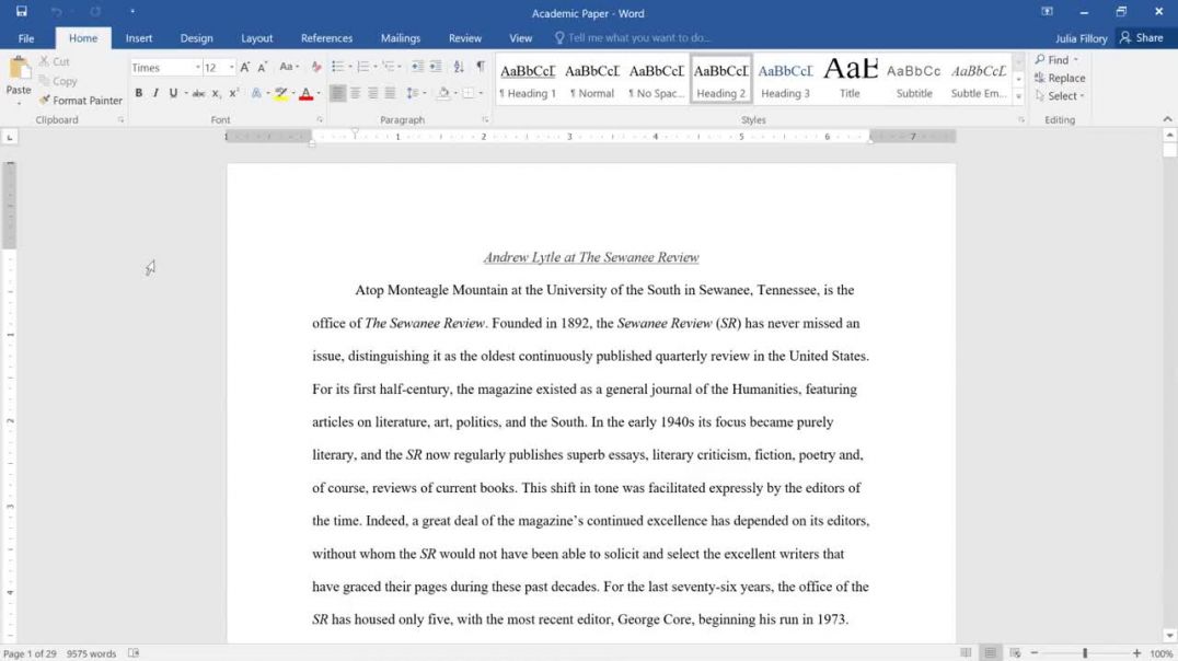 ⁣Word_ Headers and Footers