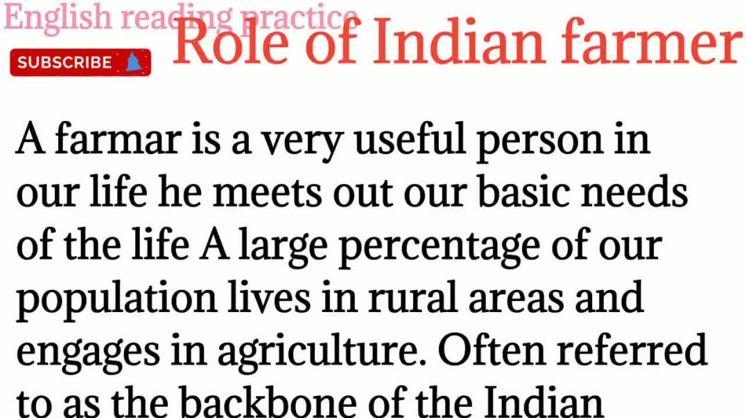 128,Role of Indian farmer_english kaise sikhe_how to learn English_word to word translation_Vocab