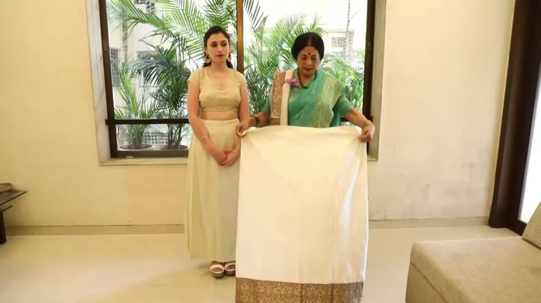⁣Style no 97 _ Kalpana Shah Saree Drapes _ Wedding _ Saree Drapes_ Stylish_ Two Piece Saree_
