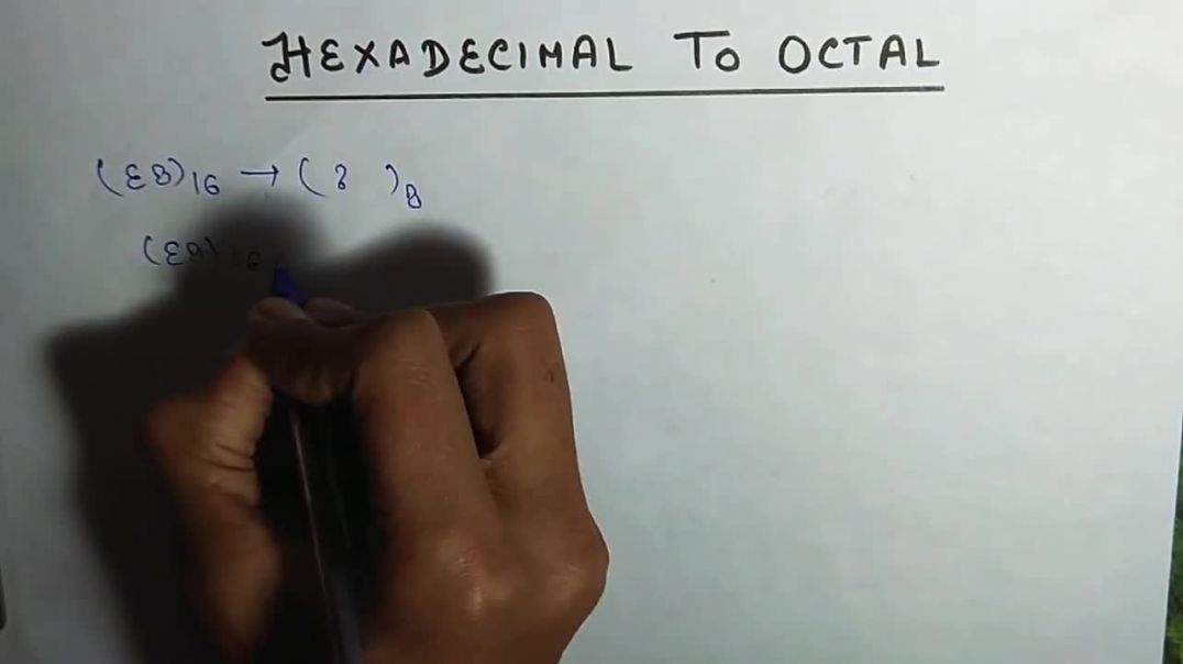 ⁣Hexadecimal To Octal Conversion _ Number System Conversion _ SERIES COMPLETED
