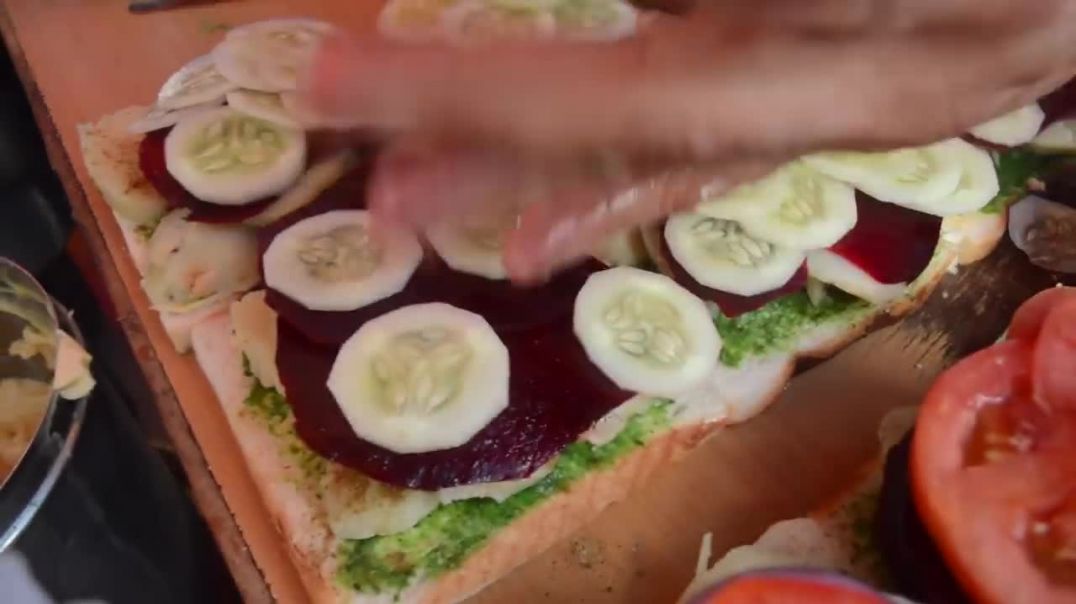 FASTEST SANDWICH MAN _ Amazing Cutting Skills _ Indian Street Food