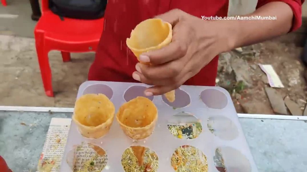 India Most Unique Chaat _ Cheesy Cone Chaat _ Indian Street Food