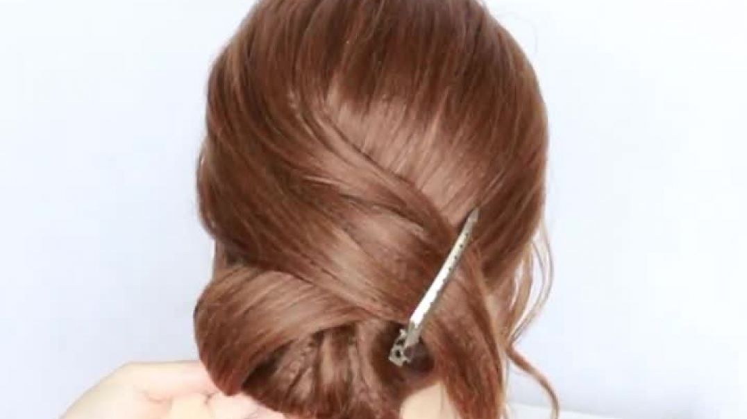 Easy UPDO Hairstyle UNDER 1️⃣ minute Step By Step _ French Bun Hairstyles for girls 2020