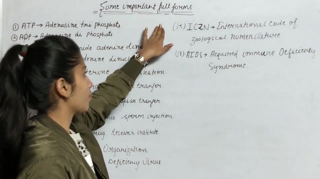 ⁣Biology Important Full Forms _ Biology Extra Notes _ Class 12th