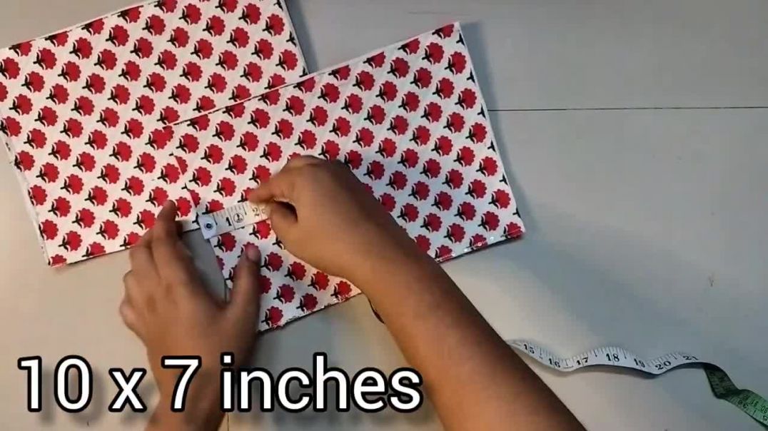 10 मिनट में बचे हुए कपड़े से बनाये सुंदर बैग _ Ladies purse_ Bag_ hand bag making at home with cloth