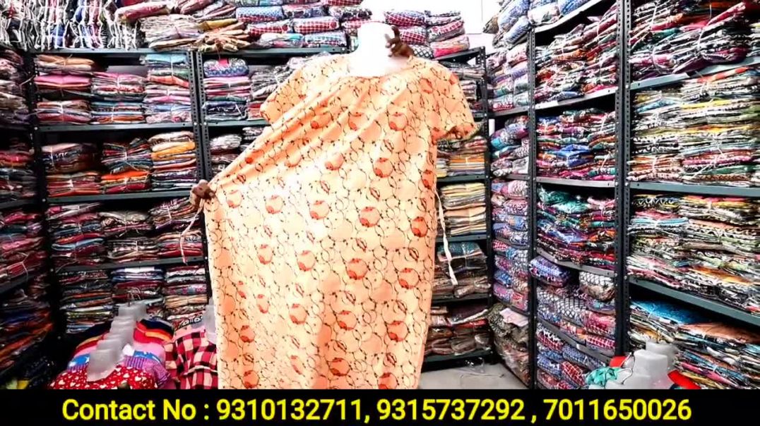 Cheapest Nighty Manufacturer in delhi,COTTON CRAP LATEST NIGHTY COLLECTION
