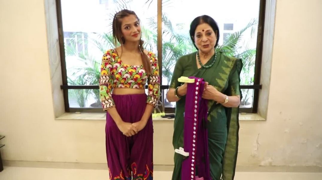⁣Style no 121_ Navratri 2022_ Navratri_ Kalpana Shah_ Kalpana Shah Sari Drapes_ Saree_ Sari
