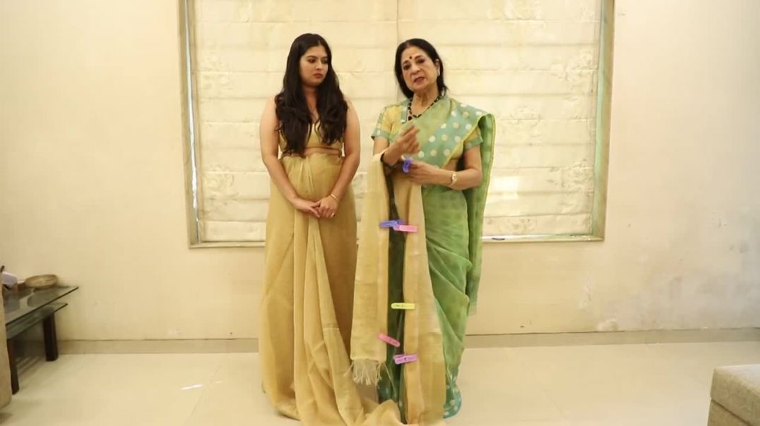 Style no 104 _ Kalpana Shah Saree Drapes _ Wedding _ Saree Drapes_ Stylish_ Western_ Off Shoulder