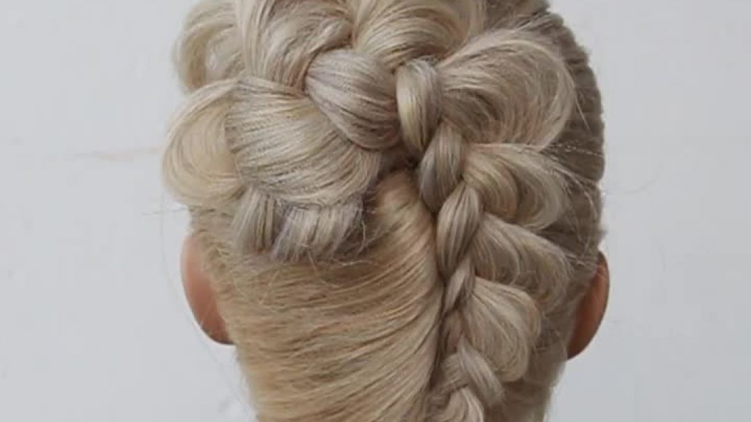 ⁣😱 EASY BRAIDED Updo Super simple & perfect for long, medium & shoulder length hair