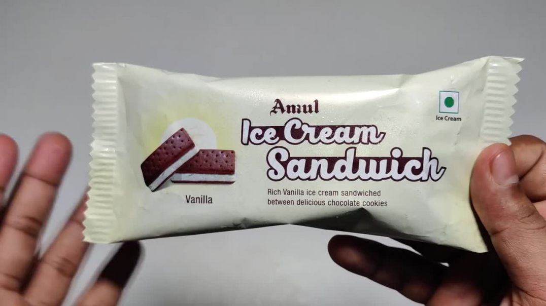 Amul Ice Cream Sandwich 80ml _ Ingredients, Recipe, Taste