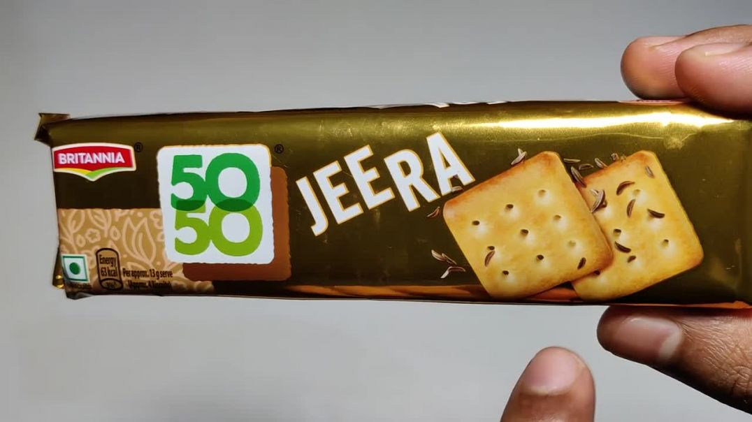 ⁣Britannia 50-50 Jeera Biscuits🍪 _ Ingredients, Recipe, Taste