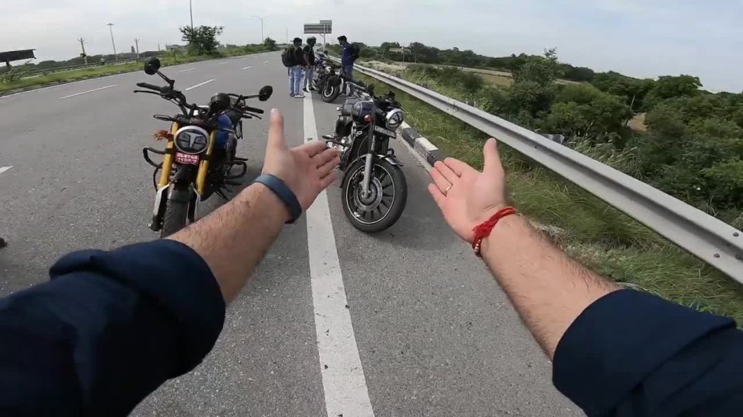 ⁣TVS RONIN 225 Vs JAWA 42 Drag Race🏁 Top Speed💥Top End Race🔥@Knots Rider