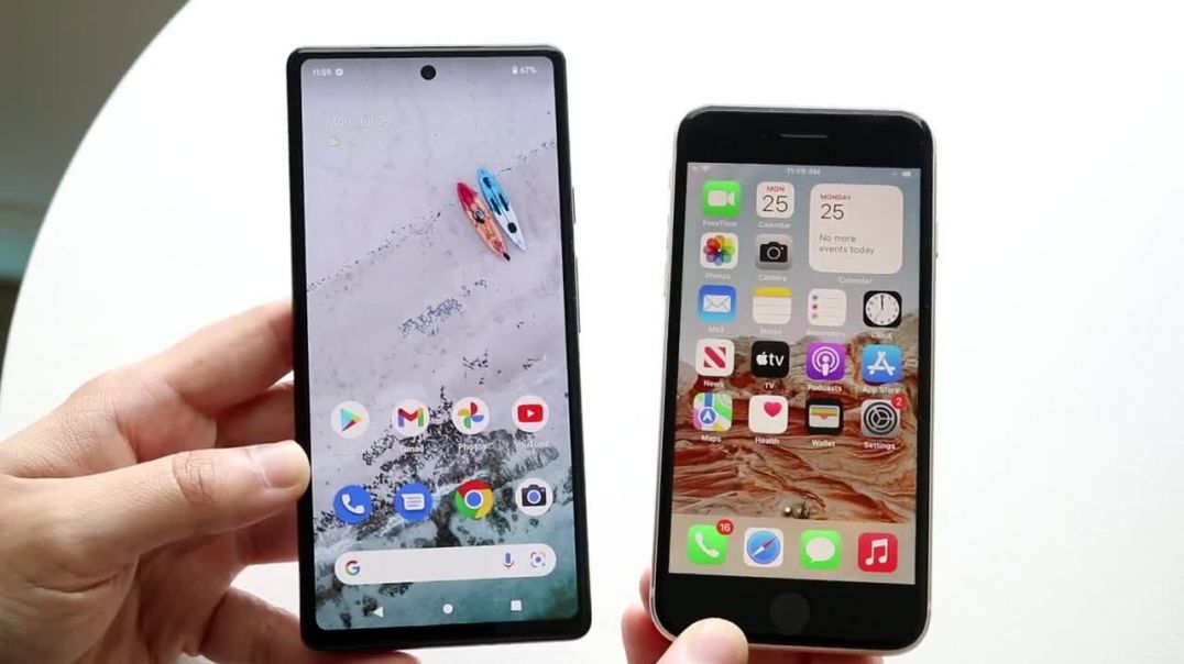 Google Pixel 6A Vs iPhone SE (2022)! (Comparison) (Review)