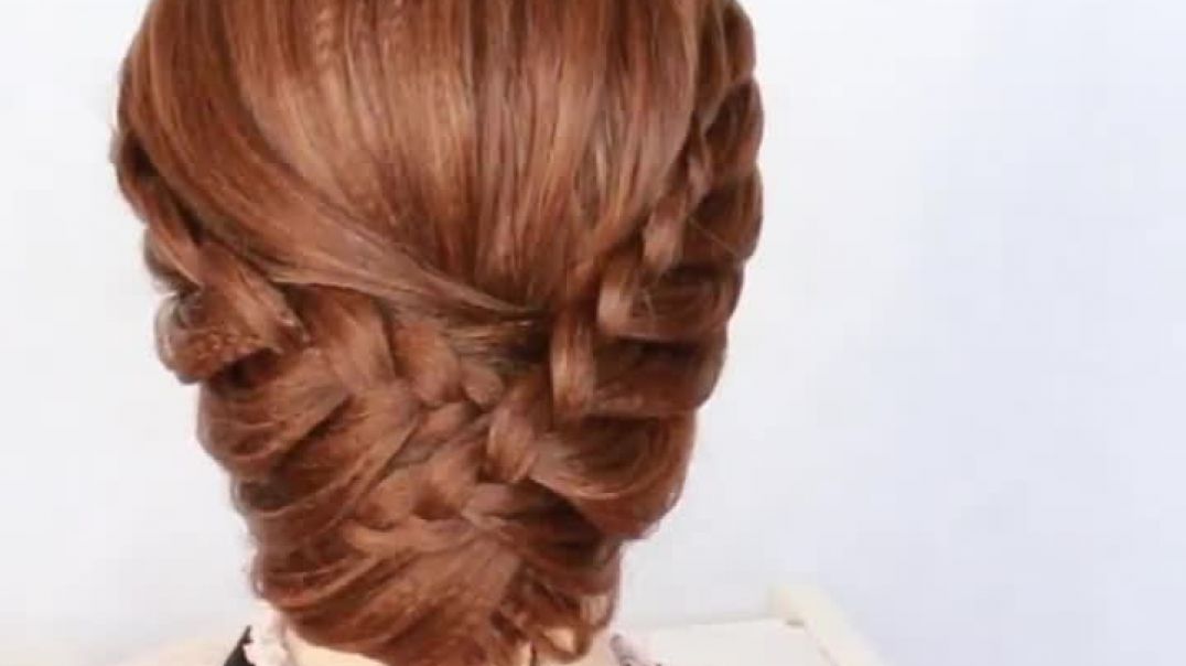 ⁣😱 New EASY hairstyle for SHORT HAIR __ wedding and party __ trending hairstyle _ UPDO hairstyle