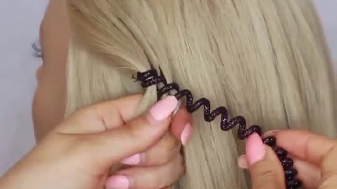 😱 New hairstyle for wedding and party using SPIRAL HAIRBAND __ trending hairstyle __ party UPDO (1)