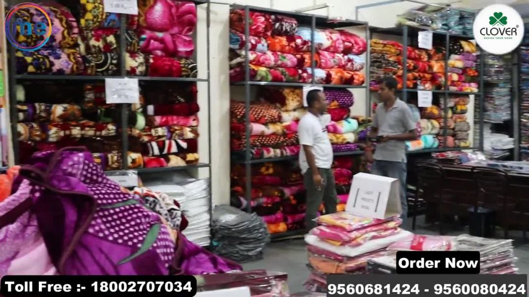 ⁣Bedsheets Blanket Pillows at 67_ Rs _Panipat Wholesale Market_ Clover Noida