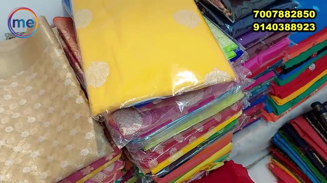 ⁣Varanasi Silk Sarees Market _ Banarasi Silk Lilen Khadi Chanderi Aura