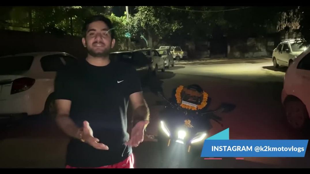 ⁣New R15 V4 Headlight Test in Night R15 V4 LED Headlight Illumination Test