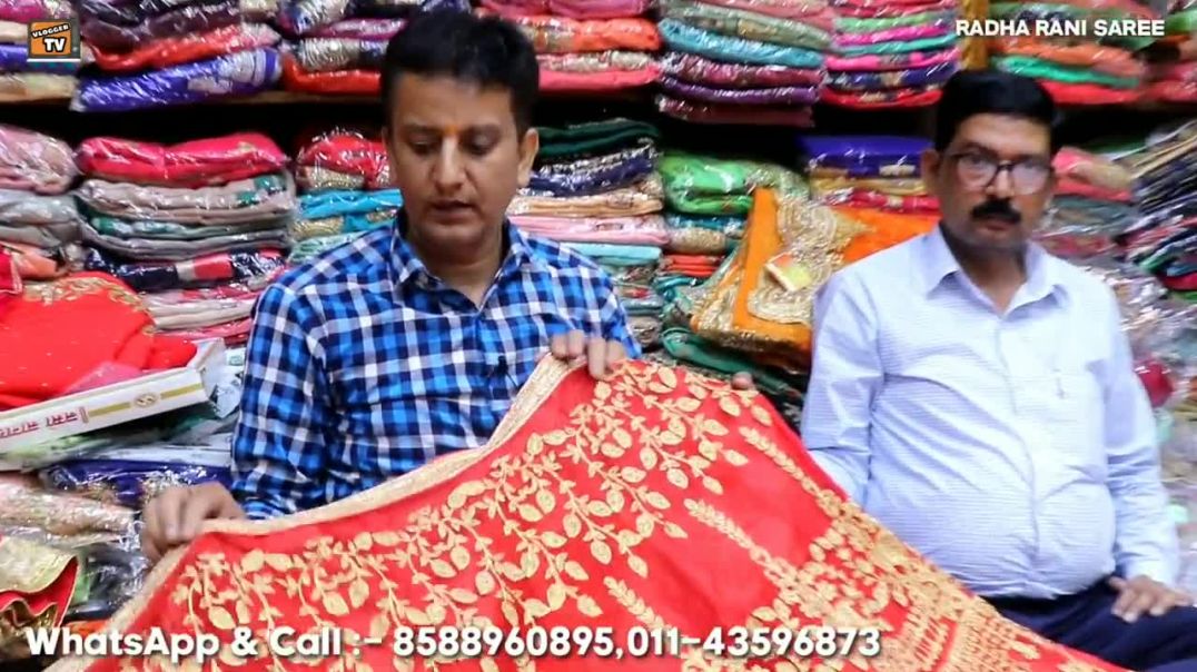 आधे रेट में Fancy Designer Cheapest chandni chowk saree market in delhi