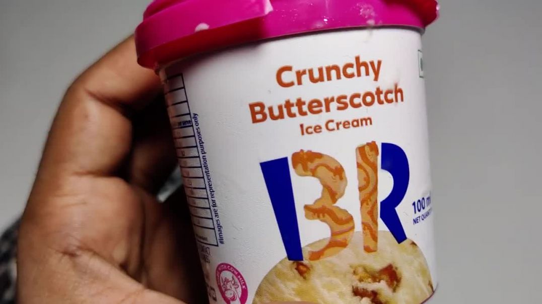 ⁣Baskin Robbins Crunchy Butterscotch Ice Cream 100ml
