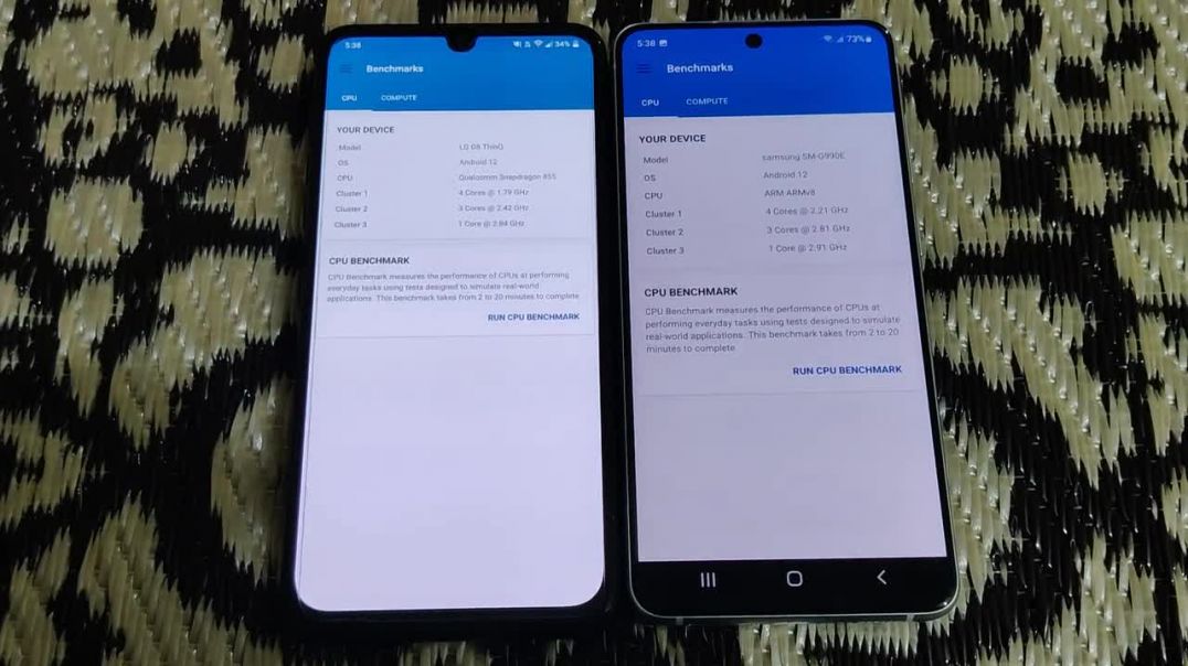 Galaxy S21 FE 5G Vs LG G8X Thinq Geekbench Test