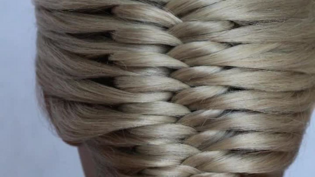 ⁣😱 New EASY hairstyle for wedding and party __ SCISSOR BRAID __ party hairstyle _ UPDO hairstyle