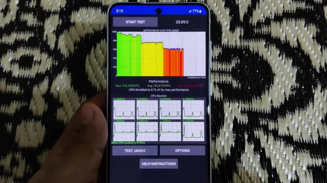 Galaxy S21 FE 5G CPU Throttle🔥 Test _ Samsung Galaxy S21