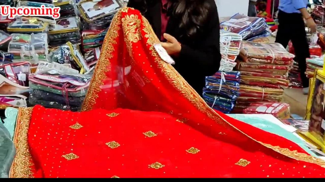 ⁣करवा चौथ स्पेशल 4ps Red साड़ी __ भैया जी ध्यान कहां है कलेक्शन यहां है  ajmera fashion