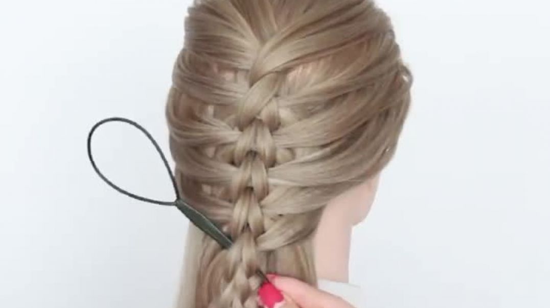 ⁣😱 New EASY hairstyle for wedding and party __ SCISSOR BRAID __ party hairstyle _ UPDO hairstyle