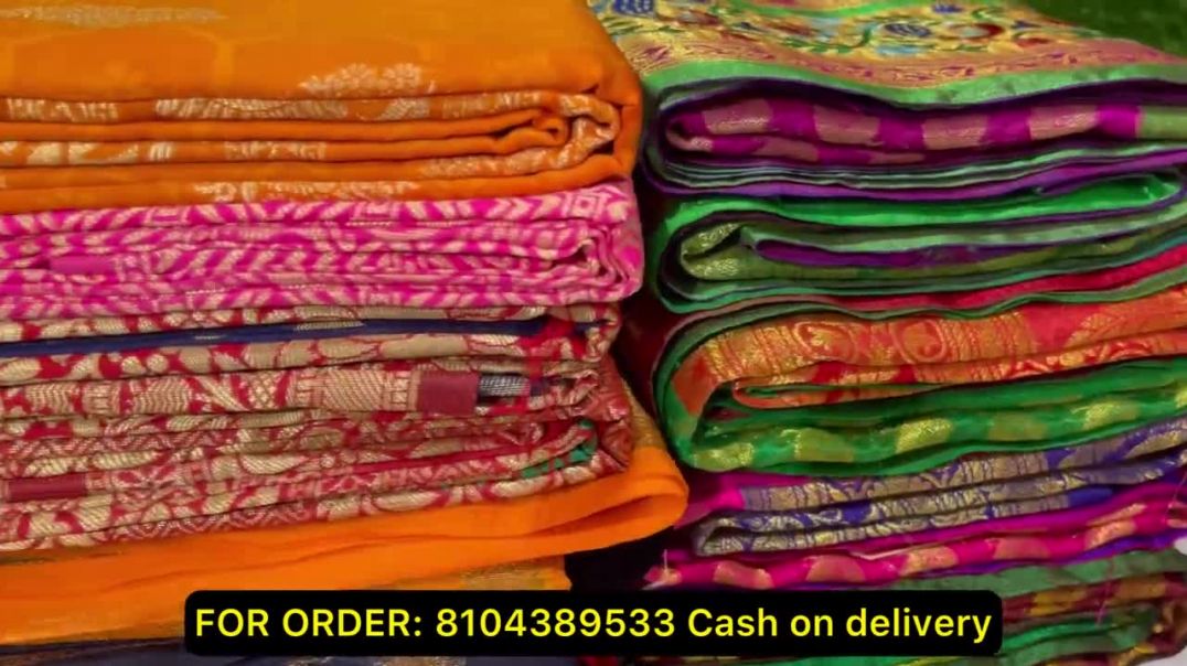 ⁣Mumbai Saree Market _Banarasi Silk Sarees Paithani Silk Saree _COD AVAILABLE