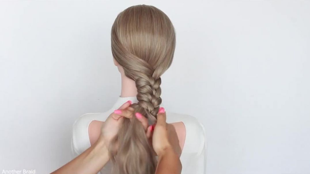 ⁣😱 Super easy braided ponytail   😱